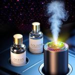 Smart Car Air Freshener With Star Light & 100ML Diffusers Oil Refills Auto On off Aroma Diffuser 3 Adjustable Mist Modes Recharg