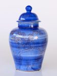 Blue With Brown Floral Pattern Ginger Jar 29X17CM