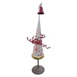 Metal Tree With Bells And Bows White 102CM