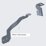Toyota Fortuner 2016 – 2020 – Top Support Bracket Set –