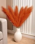 Maxrock Faux Pampas Grass 3PCS Large Tall 43" Fluffy Artificial Fake Pompous Grass For Boho Decor Home Kitchen Wedding Decorati