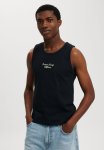 Cotton On Graphic Rib Tank - Black orange County Script