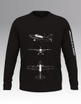 Aermacchi AM.3C Bosbok Blueprint Long Sleeve T