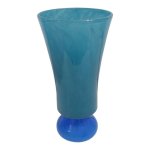 Blue Marble Two-tone Tall Glass Vase 34CM