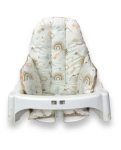 Bebek Ozel Cushion Washable & Reversible One-piece Cotton Seat Pad For Ikea High Chair Accessories Compatible With Antilop Brown