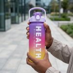 4-IN-1 Motivational Gradient Water Bottle Set