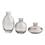 MINI Glass Bud Vase Set 3 - Clear