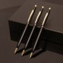 Xier Metal Ballpoint Pens - Medium Point 1.0MM Black Ink - 3 Pack Refillable Twist Stick Pens - Round Body Durable Construction - Perfect