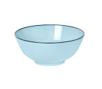 Melamine Bowl 8" Green + Blue Rim