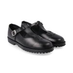 Preschool Girls Leather T-bar School Shoes