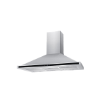 Pyramid Stainless Steel Extractor With Black Glass Front Panel – 90CM