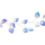 Garland With Leaves 0.5X11X130CM - Iradescent