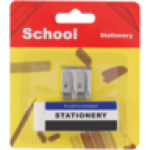 School Stationery Eraser & Double Hole Sharpener Set