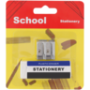 School Stationery Eraser & Double Hole Sharpener Set