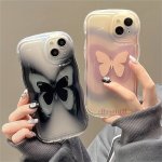 Luxury Cute Romantic Transparent Wave Gradient Butterfly Soft Phone Case For Iphone 11 14 Pro Max 12 Pro 13 11 Pro Max Clear Cov