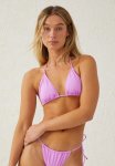 Cotton On Slider Triangle Bikini Top - Digital Orchid