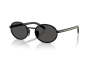 Prada Womens Round Sunglasses In Black - Black