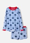 Cotton On Flynn Rash Vest And Billy Boyleg Trunk Set - Dusk Blue in The Navy Palm