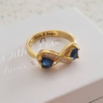 CRI103562 - Personalized Names And Birthstones Ring Gold Plated 925 Sterling Silver