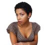 Afro Kinky Curly Pixie Cut Wig Human Hair Non Lace Wig
