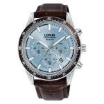 LORUS Sports Men's Quartz Chronograph Watch Light Blue Sunray Dial