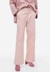 Wide Cargo Trousers - Light Pink