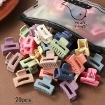 Chic Boho-inspired MINI Hair Clip Set - 10 20PCS Solid Colors With Elegant Hollow-out Design Perfect For Casual Attire