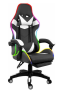 Fine Living Cosmic LED Lights Gaming Chair - White & Black