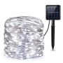 Waterproof Solar Powered LED Copper Wire Fairy Light WHITE-20M