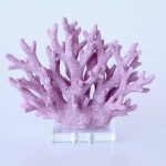 Artificial Mauve Coral On Base 16X19CM
