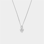 Sterling Silver Cubic Zirconia Heart Loop Pendant