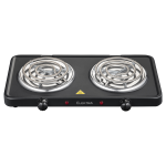 Elektra Double Spiral Hot Plate - Black
