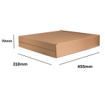 End-loader Corrugated Shipping & Boxes Various Sizes - A3 Box 70 X 318 X 455MM