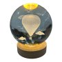 3D Crystal LED Light Globe 10CM - Hot Air Balloon