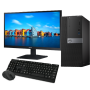 Dell Refurbished Refurbished Desktop Bundle 7060 Optiplex Desktop Intel Core I7-8TH Gen 8GB Memory 256GB SSD + 24 Monitor Keyboard & Mouse Windows 11 Pro