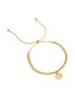 Waterproof Gold Plated Stainless Steel Disc Toggle Chain Bracelet