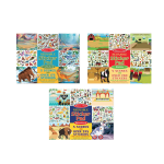 Jumbo Sticker Pad Set Of 3 - Farm Adventure And Prehistoric