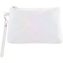 Clicks Shiny Flat Pebble Cosmetic Bag White