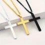 1pc Retro And Fashion Stainless Steel Cross Pendant Necklace For Birthdays Anniversaries And Graduation Christmas Gifts
