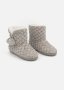 Faux Fur Pompom Knit Slipper Boots