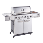 Jupiter Hybrid Braai - 6 Burners - Stainless Steel - Gas briquettes