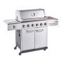 Jupiter Hybrid Braai - 6 Burners - Stainless Steel - Gas/briquettes Free Rotisserie For Limited Time Only