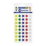 Marlin Self Adhesive Labels - 240 X 5 Colour Stars Gold Silver Red Blue Green Pack Of 10