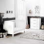 Silver Cross Finchley 2-PIECE Nursery Set With Convertible Cot Bed & Dresser- White