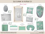 Cot Duvet Bedding Ellie Elephant In The Night Set Neutral