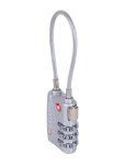 CELLINI Accessories Tsa Cable Lock Silver