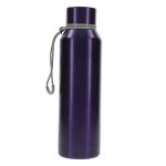 Stainless Steel Water Bottle - Under His Wings You Will Find Refuge Purple