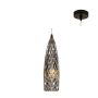 Eurolux - Pendant Black/smokey Grey Glass - 95MM