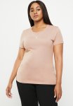 Calvin Klein Plus Micro Monologo Slim Fit Tee - Dark Blush