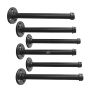6 Pack Industrial Black Iron Pipe Floating Shelf Brackets - 30.5CM